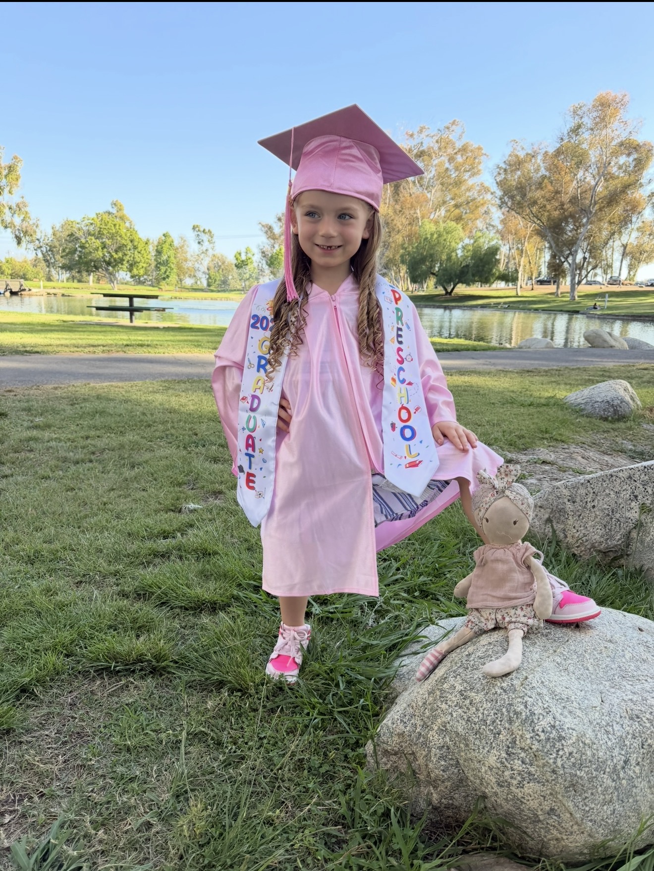 Brooke's daughter celebrating her preschool graduation